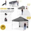 imageCROWN SHADES Canopy Tent 10x10 Pop Up Canopy Outdoor Shade with Pockets Sidewall Easy Up Sun Shelter with One Person Set Up Center Lock Portable Instant Camping Beach Canopy Tents RedGrid Grey