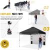 imageCROWN SHADES Canopy Tent 10x10 Pop Up Canopy Outdoor Shade with Pockets Sidewall Easy Up Sun Shelter with One Person Set Up Center Lock Portable Instant Camping Beach Canopy Tents RedBlack