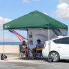 imageCROWN SHADES Canopy Tent 10x10 Pop Up Canopy Outdoor Shade with Pockets Sidewall Easy Up Sun Shelter with One Person Set Up Center Lock Portable Instant Camping Beach Canopy Tents RedForest Green