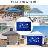 imageCROWN SHADES SunWall Silver Coated for 10x10 Pop up Canopy Tent with Targets 1 Pack Sidewall Only with Silver Coating 1 Pack BlueBlue Orange