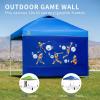 imageCROWN SHADES SunWall Silver Coated for 10x10 Pop up Canopy Tent with Targets 1 Pack Sidewall Only with Silver Coating 1 Pack BlueBlue Orange