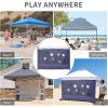 imageCROWN SHADES SunWall Silver Coated for 10x10 Pop up Canopy Tent with Targets 1 Pack Sidewall Only with Silver Coating 1 Pack BlueGrey White