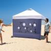 imageCROWN SHADES SunWall Silver Coated for 10x10 Pop up Canopy Tent with Targets 1 Pack Sidewall Only with Silver Coating 1 Pack BlueGrey White