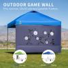 imageCROWN SHADES SunWall Silver Coated for 10x10 Pop up Canopy Tent with Targets 1 Pack Sidewall Only with Silver Coating 1 Pack BlueGrey White