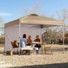 imageCROWN SHADES SunWall Silver Coated for 10x10 Pop up Canopy Tent with Targets 1 Pack Sidewall Only with Silver Coating 1 Pack BlueKhaki