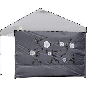 imageCROWN SHADES SunWall Silver Coated for 10x10 Pop up Canopy Tent with Targets 1 Pack Sidewall Only with Silver Coating 1 Pack BlueGrey White