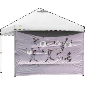 imageCROWN SHADES SunWall Silver Coated for 10x10 Pop up Canopy Tent with Targets 1 Pack Sidewall Only with Silver Coating 1 Pack BlueKhaki Black