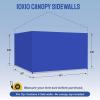 imageCROWN SHADES 10x10 Canopy Sidewalls 4pck  Canopy Walls 10x10 Sidewalls for Canopy  Canopy Cover Canopy Accessories GreyBlue