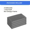 imageCROWN SHADES 10x10 Canopy Sidewalls 4pck  Canopy Walls 10x10 Sidewalls for Canopy  Canopy Cover Canopy Accessories GreyGray