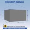 imageCROWN SHADES 10x10 Canopy Sidewalls 4pck  Canopy Walls 10x10 Sidewalls for Canopy  Canopy Cover Canopy Accessories GreyGray