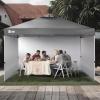 imageCROWN SHADES 10x10 Canopy Sidewalls 4pck  Canopy Walls 10x10 Sidewalls for Canopy  Canopy Cover Canopy Accessories GreyGray