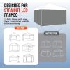 imageCROWN SHADES 10x10 Canopy Sidewalls 4pck  Canopy Walls 10x10 Sidewalls for Canopy  Canopy Cover Canopy Accessories GreyGray