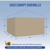 imageCROWN SHADES 10x10 Canopy Sidewalls 4pck  Canopy Walls 10x10 Sidewalls for Canopy  Canopy Cover Canopy Accessories GreyKhaki