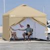 imageCROWN SHADES 10x10 Canopy Sidewalls 4pck  Canopy Walls 10x10 Sidewalls for Canopy  Canopy Cover Canopy Accessories GreyKhaki