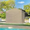 imageCROWN SHADES 10x10 Canopy Sidewalls 4pck  Canopy Walls 10x10 Sidewalls for Canopy  Canopy Cover Canopy Accessories GreyKhaki