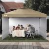 imageCROWN SHADES 10x10 Canopy Sidewalls 4pck  Canopy Walls 10x10 Sidewalls for Canopy  Canopy Cover Canopy Accessories GreyKhaki
