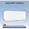 imageCROWN SHADES 10x10 Canopy Sidewalls 4pck  Canopy Walls 10x10 Sidewalls for Canopy  Canopy Cover Canopy Accessories GreyWhite