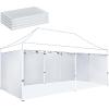 imageCROWN SHADES 10x10 Canopy Sidewalls 4pck  Canopy Walls 10x10 Sidewalls for Canopy  Canopy Cover Canopy Accessories GreyWhite