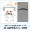 imageCROWN SHADES 10x10 Pop up Canopy Tent Instant Canopy with 150D Silver Coated Fabric Including 2 Half Sidewalls 4 Ropes 8 Stakes 4 Weight Bags STO N Go Bag WhiteWhite