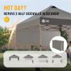 imageCROWN SHADES 10x10 Pop up Canopy Tent Instant Canopy with 150D Silver Coated Fabric Including 2 Half Sidewalls 4 Ropes 8 Stakes 4 Weight Bags STO N Go Bag WhiteGray