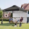 imageCROWN SHADES 10x10 Pop up Canopy Tent Instant Canopy with 150D Silver Coated Fabric Including 2 Half Sidewalls 4 Ropes 8 Stakes 4 Weight Bags STO N Go Bag WhiteBlack