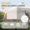 imageCROWN SHADES 10x10 Pop up Canopy Tent Instant Canopy with 150D Silver Coated Fabric Including 2 Half Sidewalls 4 Ropes 8 Stakes 4 Weight Bags STO N Go Bag WhiteWhite