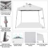 imageCROWN SHADES 9x9 Pop Up Canopy Tent Slanted Legs for Added Stability  Beach Tent Sun Shelter for Outdoor Shades  Canopy with 11x11 Base with Carry Bag WhiteWhite