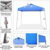 imageCROWN SHADES 9x9 Pop Up Canopy Tent Slanted Legs for Added Stability  Beach Tent Sun Shelter for Outdoor Shades  Canopy with 11x11 Base with Carry Bag WhiteBlue