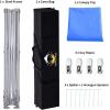 imageCROWN SHADES 9x9 Pop Up Canopy Tent Slanted Legs for Added Stability  Beach Tent Sun Shelter for Outdoor Shades  Canopy with 11x11 Base with Carry Bag WhiteBlue