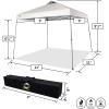 imageCROWN SHADES 9x9 Pop Up Canopy Tent Slanted Legs for Added Stability  Beach Tent Sun Shelter for Outdoor Shades  Canopy with 11x11 Base with Carry Bag WhiteWhite