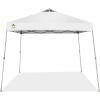 imageCROWN SHADES 9x9 Pop Up Canopy Tent Slanted Legs for Added Stability  Beach Tent Sun Shelter for Outdoor Shades  Canopy with 11x11 Base with Carry Bag WhiteWhite