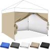 imageCROWN SHADES 10x10 Canopy Sidewalls 4pck  Canopy Walls 10x10 Sidewalls for Canopy  Canopy Cover Canopy Accessories GreyKhaki