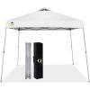 imageCROWN SHADES 9x9 Pop Up Canopy Tent Slanted Legs for Added Stability  Beach Tent Sun Shelter for Outdoor Shades  Canopy with 11x11 Base with Carry Bag WhiteWhite
