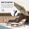 imageCROWN SHADES 9 Ft Patio Umbrella  Polyester Outdoor Umbrella with 30 Push Button Tilt Patented Edge Connection Windproof Design for Patio Pool Garden ampamp Table UV ResistentBeige
