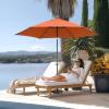 imageCROWN SHADES 9 Ft Patio Umbrella  Polyester Outdoor Umbrella with 30 Push Button Tilt Patented Edge Connection Windproof Design for Patio Pool Garden ampamp Table UV ResistentRed