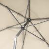 imageCROWN SHADES 9 Ft Patio Umbrella  Polyester Outdoor Umbrella with 30 Push Button Tilt Patented Edge Connection Windproof Design for Patio Pool Garden ampamp Table UV ResistentBeige