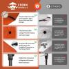 imageCROWN SHADES 9 Ft Patio Umbrella with AutoTilt ampamp Olefin Fabric  Patented 45 Edge Connection Windproof Outdoor Umbrella for Table Pool Beach Silky Crank SystemRed