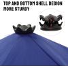 imageCROWN SHADES 9 Ft Patio Umbrella with AutoTilt ampamp Olefin Fabric  Patented 45 Edge Connection Windproof Outdoor Umbrella for Table Pool Beach Silky Crank SystemBlue