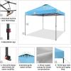 imageCROWN SHADES 10x10 Pop Up Canopy Tent  Patented Center Lock One Push Instant Outdoor Canopy Beach Tent with STONGo Bag 8 Stakes ampamp 4 Sand BagsGrid Grey10x10 Infinite Adjustment