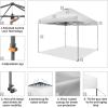 imageCROWN SHADES 10x10 Pop Up Canopy Tent  Patented Center Lock One Push Instant Outdoor Canopy Beach Tent with STONGo Bag 8 Stakes ampamp 4 Sand BagsGrid Grey10x10 Infinite Adjustment