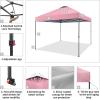 imageCROWN SHADES 10x10 Pop Up Canopy Tent  Patented Center Lock One Push Instant Outdoor Canopy Beach Tent with STONGo Bag 8 Stakes ampamp 4 Sand BagsGrid Grey10x10 Adjustable