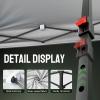 imageCROWN SHADES 10x10 Pop Up Canopy Tent  Patented Center Lock One Push Instant Outdoor Canopy Beach Tent with STONGo Bag 8 Stakes ampamp 4 Sand BagsGrid Grey10x10 Adjustable