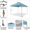 imageCROWN SHADES 10x10 Pop Up Canopy Tent  Patented Center Lock One Push Instant Outdoor Canopy Beach Tent with STONGo Bag 8 Stakes ampamp 4 Sand BagsGrid Grey10x10 Infinite Adjustment