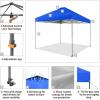 imageCROWN SHADES 10x10 Pop Up Canopy Tent  Patented Center Lock One Push Instant Outdoor Canopy Beach Tent with STONGo Bag 8 Stakes ampamp 4 Sand BagsGrid Grey10x10 Infinite Adjustment