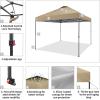 imageCROWN SHADES 10x10 Pop Up Canopy Tent  Patented Center Lock One Push Instant Outdoor Canopy Beach Tent with STONGo Bag 8 Stakes ampamp 4 Sand BagsGrid Grey10x10 Adjustable