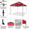imageCROWN SHADES 10x10 Pop Up Canopy Tent  Patented Center Lock One Push Instant Outdoor Canopy Beach Tent with STONGo Bag 8 Stakes ampamp 4 Sand BagsGrid Grey10x10 Adjustable