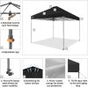 imageCROWN SHADES 10x10 Pop Up Canopy Tent  Patented Center Lock One Push Instant Outdoor Canopy Beach Tent with STONGo Bag 8 Stakes ampamp 4 Sand BagsGrid Grey10x10 Infinite Adjustment