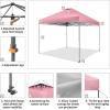 imageCROWN SHADES 10x10 Pop Up Canopy Tent  Patented Center Lock One Push Instant Outdoor Canopy Beach Tent with STONGo Bag 8 Stakes ampamp 4 Sand BagsGrid Grey10x10 Infinite Adjustment