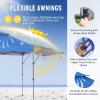 imageCROWN SHADES 10x10 Pop up Canopy Tent Patended Centerlock Instant Commercial Canopy with 150D Silver Coated Fabric Including 2 Extend Awnings 4 Ropes 8 Stakes 4 Weight Bags Navy BlueBlue