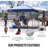 imageCROWN SHADES 10x10 Pop up Canopy Tent Patended Centerlock Instant Commercial Canopy with 150D Silver Coated Fabric Including 2 Extend Awnings 4 Ropes 8 Stakes 4 Weight Bags Navy BlueNavy Blue
